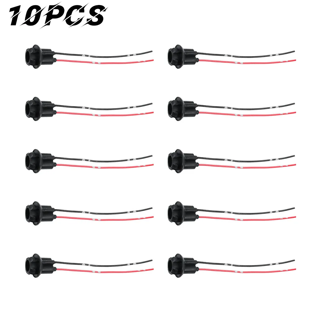 

10pcs/set Vehicle T10 194 168 2825 Wiring Harness Socket Extension Replacement Accessories Fit Pigtail