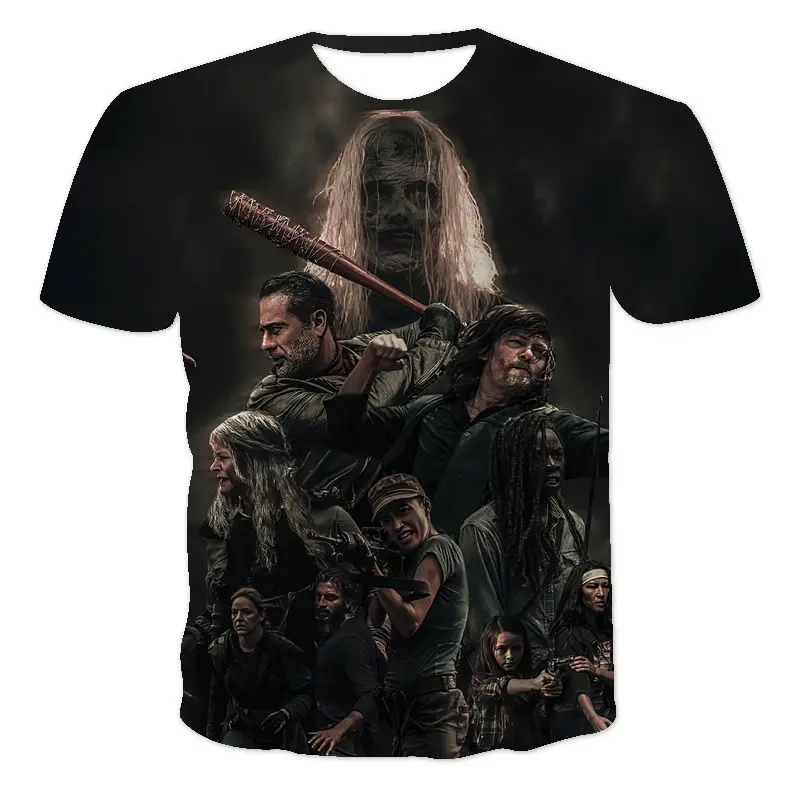 

2021 Hot Popular Summer Short-sleeved Terrorist Zombie 3 D T-shirt T-shirts Male/female Short Sleeve Blouse
