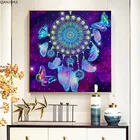 QIANZEHUI, алмазная 5D Вышивка своими руками, Круглый Алмаз Ловец снов полная Стразы 5D алмазная живопись вышивка крестиком