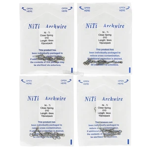 10 шт.упак. Стоматологическая Ортодонтическая пружина зубов крутящий момент Весна передней нити открываются закрываются нити Титан