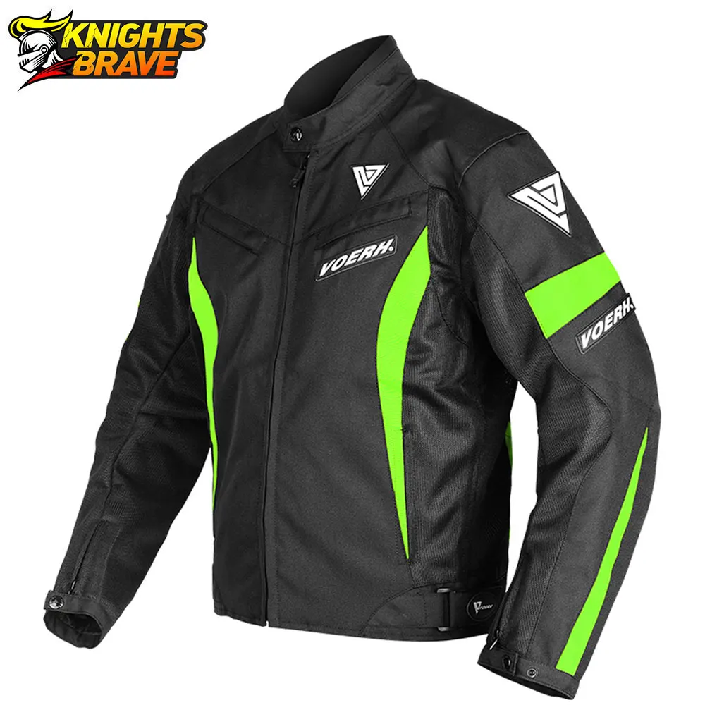 VOERH Motorcycle Jacket Protective Gear Men Chaqueta Moto Breathable Mesh Motocross Jacket Windproof Motorcycle Racing Jacket