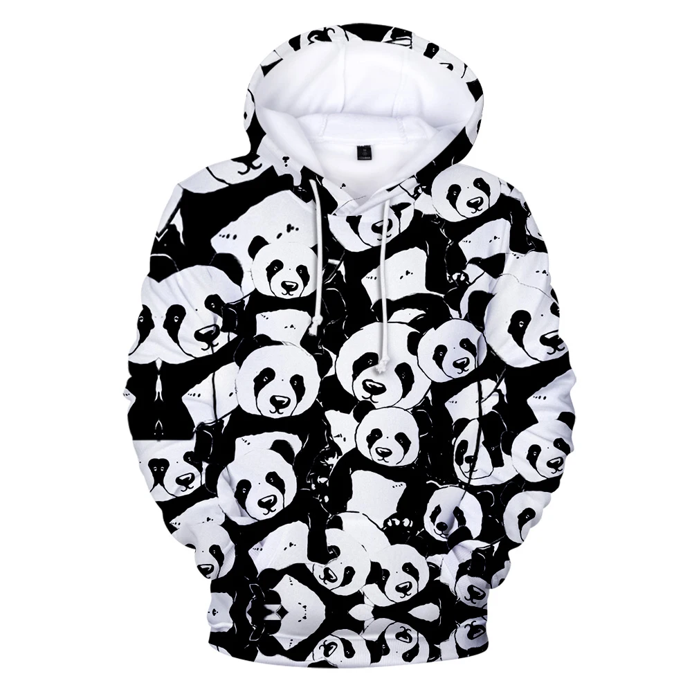 

Fall Men's Rock Long Sleeve Hoodie Fashion Style 3D Printing Panda Harajuku Top Hip Hop Clothing Quick Dry Fitness Sportswear