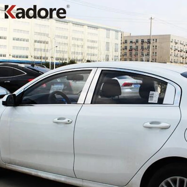 Декоративная наклейка на окно автомобиля из нержавеющей стали для Kia Rio 4 X line 2018 2019