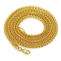 men chain necklace chains chokers long necklaces vintage foxtail box punk hip hop jewelry