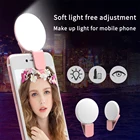 Светодиодный кольцевой светильник с зажимом для селфи, лампа для iPhone 13, 12, Xiaomi 11, Samsung S21, миниатюрный портативный светильник для селфи, линза для макияжа