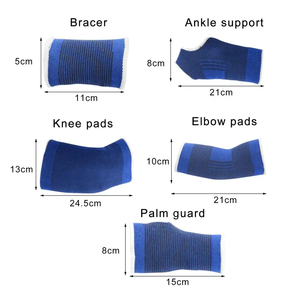 

5 Pairs/Set Sports Knee Pad Wrist Guard Ankle Support Anti-twist Protective Gear