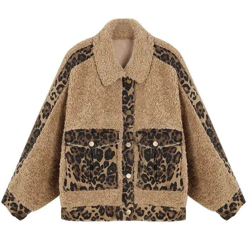 

Lalambswool Coat Women 's Short 2020 New Style for Autumn and Winter Korean Version of the Thick Plush Cropped Jacket