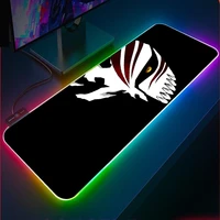 xgz anime bleach ichigo mask mouse pad rgb large notebook computer gamer keyboard pad large game accessories led desk mat