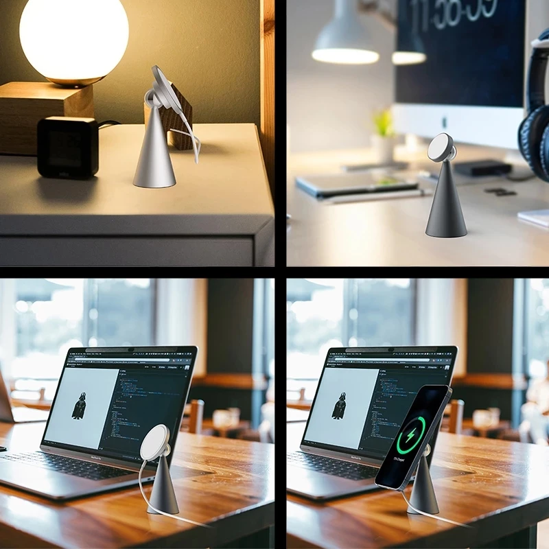 

New Magsafe Wireless Charger Holder For iPhone 12 Mini Pro Max Desktop Magnetic Phone Stand & Holders For iPhone