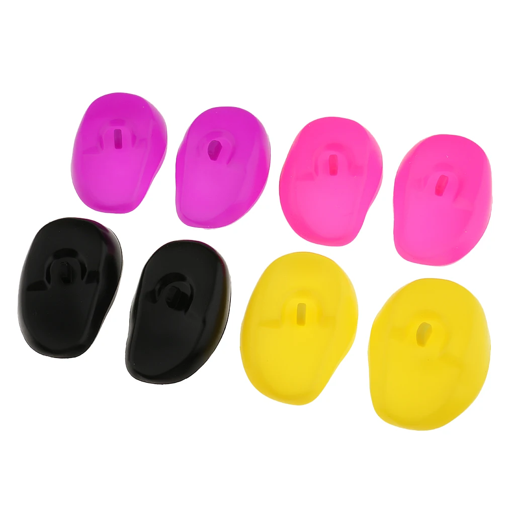 

8 Pieces Silicone Ear Cover Hair Washing Dye Shield Cap Protector Salon Color
