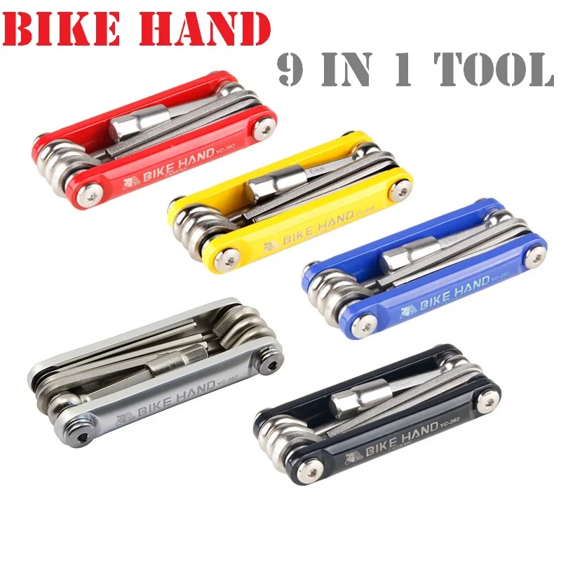 

Велосипедный ручной многофункциональный шестигранный ключ 9 в 1 1/2/2/3/4/5/6/8 мм шестигранный ключ Плоский/крестовый Отвертка Комбинированные м...