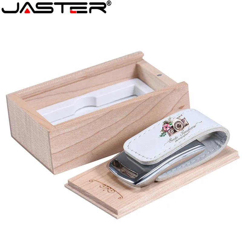 JASTER custom Company Logo usb 2.0 Flash pen drive 32GB 4GB 8GB 16GB Pendrive Leather Usb+Box (free logo) | Компьютеры и офис