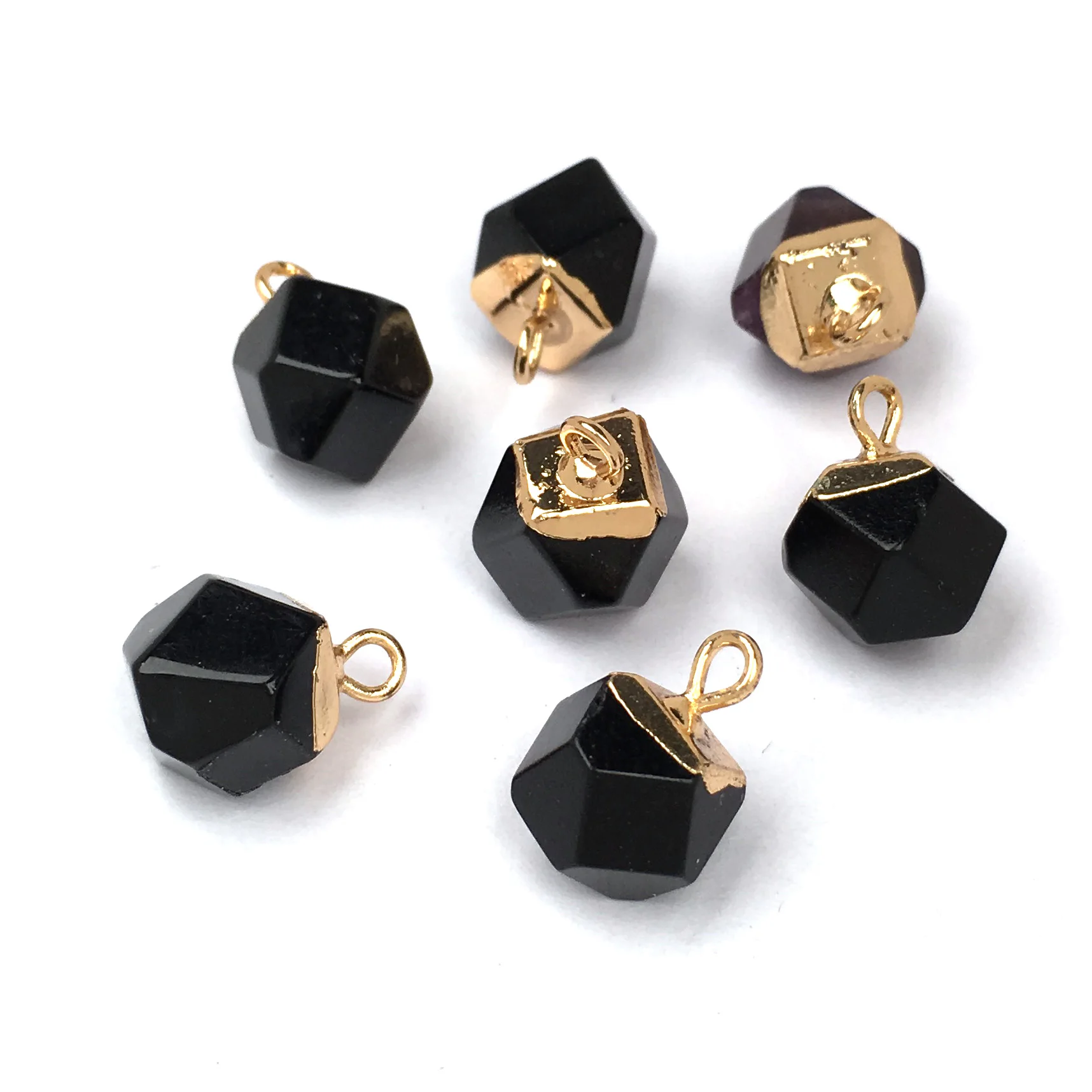 

2Pcs Natural Stone Pendant Rose Crystal Faceted Pendant Making for Charms Jewelry Necklace Earrings Gifts for Women 8x12mm