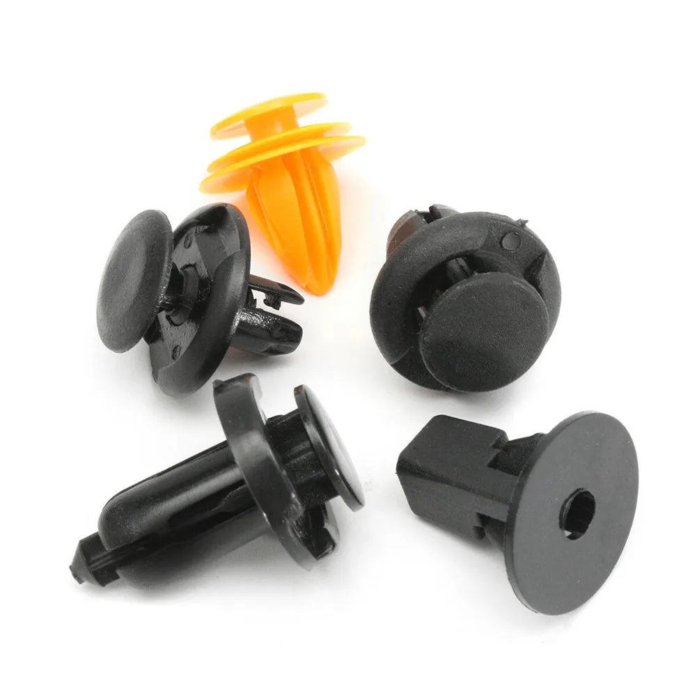 

51pcs Trim Clip Assortment Black&Orange Plastic Fastener Replacement Durable