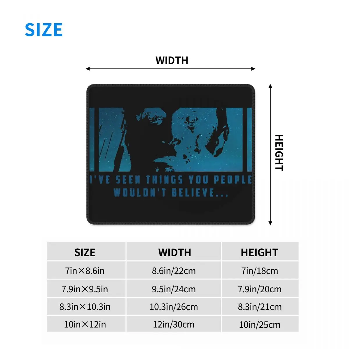 Ive Seen Things Rutger Hauer Blade Runner Artwork Novelty Mouse Pad with Locking Edge Mat Pads Rubber Gamer Computer Laptop on. Я видел вещи Rutger Hauer Blade Runner Artwork Novelty Mouse Pad с блокировкой края, резиновыми игровыми компьютерными накладка