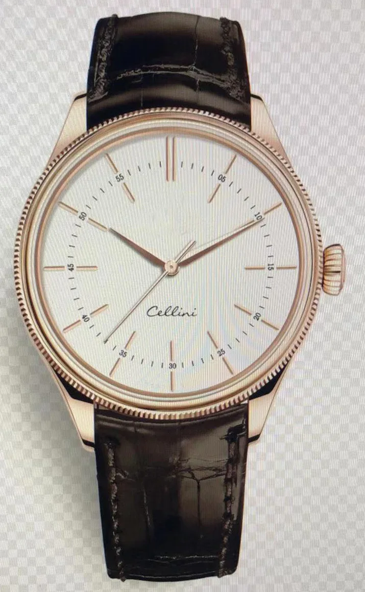 

New Men Automatic Mechanical Sapphire No Date Rose Gold Stainless Steel Black Brown Leather Rome Dial Watch 39mm AAA+