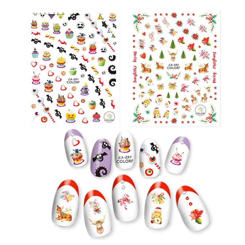 Самоклеющаяся наклейка в рождественском стиле для Хэллоуина полный набор