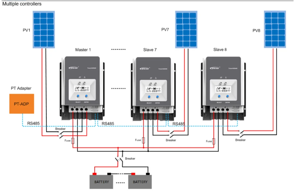 EPever MPPT 50A 12V24V36V48V солнечная панель регулятор заряда батареи ЖК-дисплей свинцово-кислотная литиевая батарея Tracer 5415an