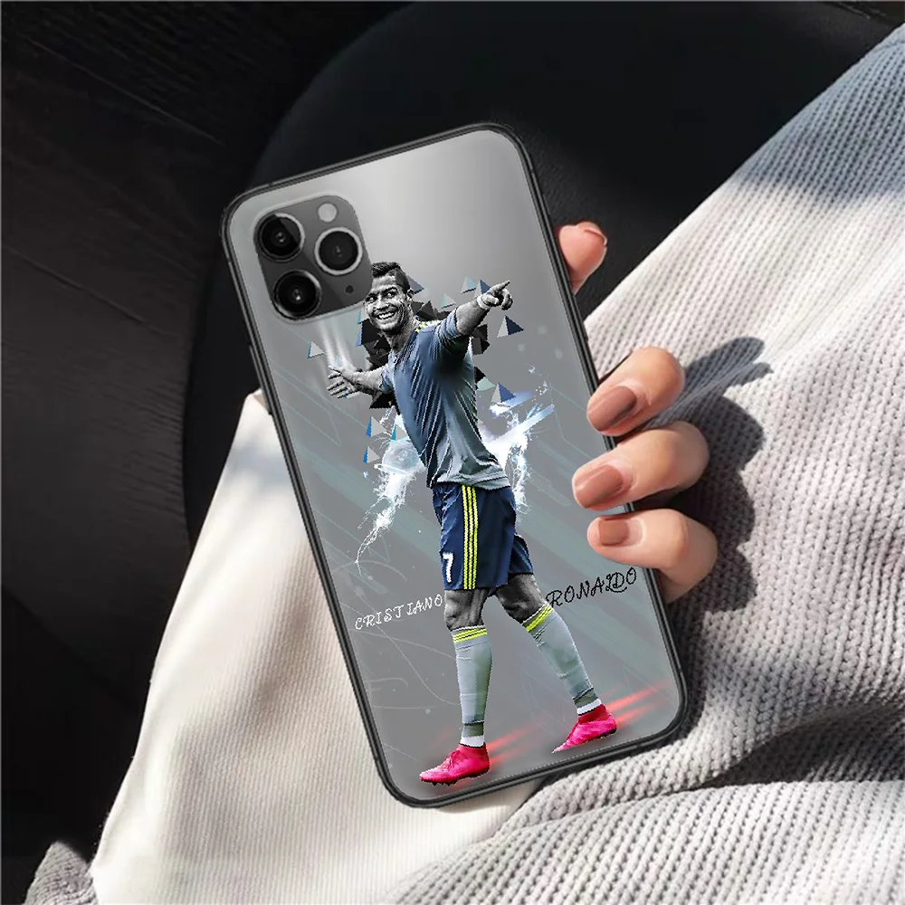

Cristiano Ronaldo CR7 Football Phone Case For Iphone 11 12 Mini PRO XR X XS MAX 6 6s 7 8 Plus 5 5s SE 2020 black Bumper Pretty