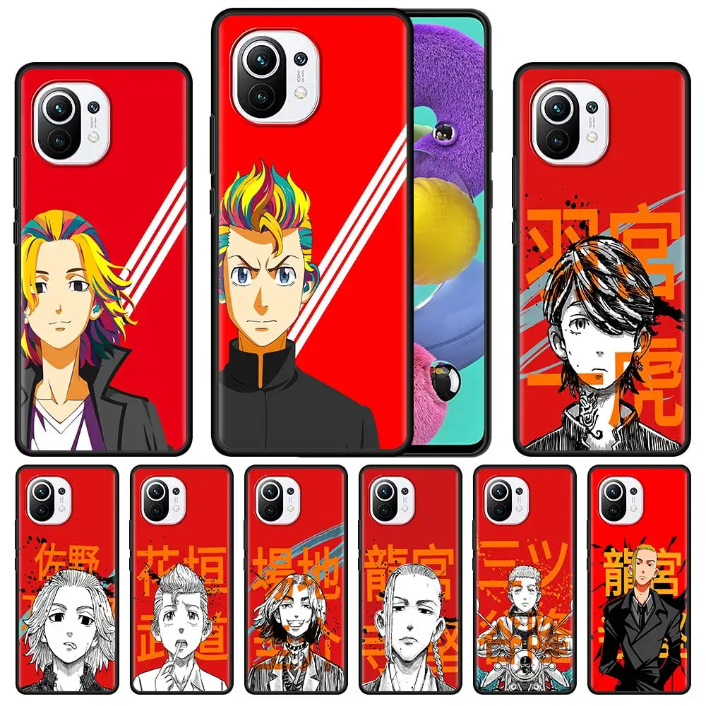 

Soft Silicone Phone Case For Xiaomi Mi 11 10T 10 Lite 9T 11X CC9 Pro 11i CC9E Black Smartphones Funda Cover Tokyo Revengers