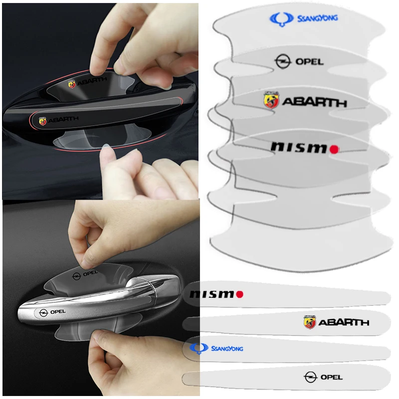 Наклейка на дверную ручку автомобиля 8 шт. прозрачная защитная пленка для Mitsubishi Asx