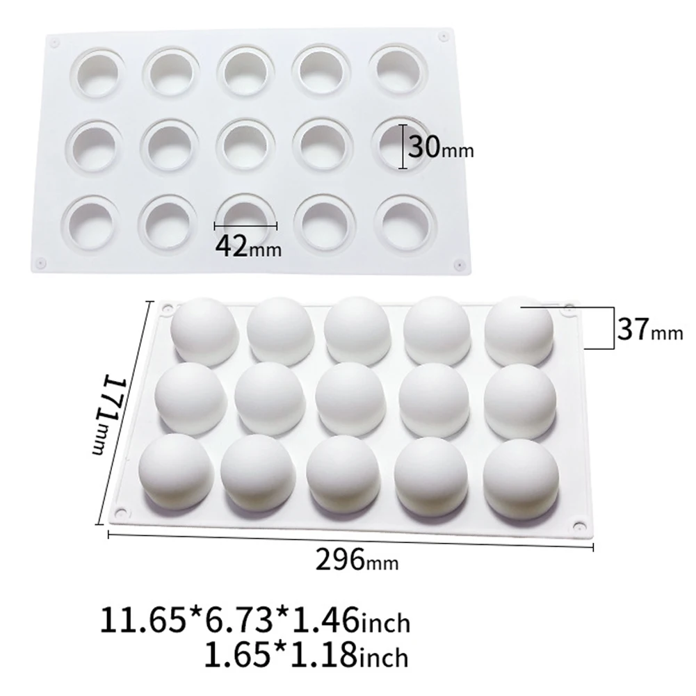 

Round Shape Cake Mold For Baking Dessert Ice-Creams Mousse Chocolate Truffle Candy and Gummy Mold