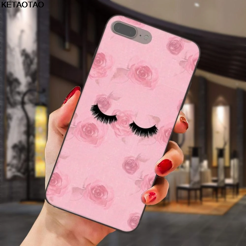 KETAOTAO Модный чехол Chiara Ferragni Eyes для samsung galaxy S4 S5 S6 S7 S8 S9 S10 edge Note чехол из мягкого ТПУ резины силикона - Цвет: Черный