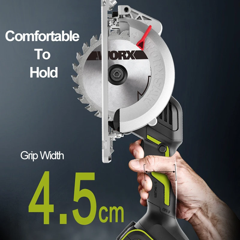 WORX 20V беспроводные циркулярная пила 120 мм WU533/140 WU535 бесщеточный мотор 45 /90 градусов