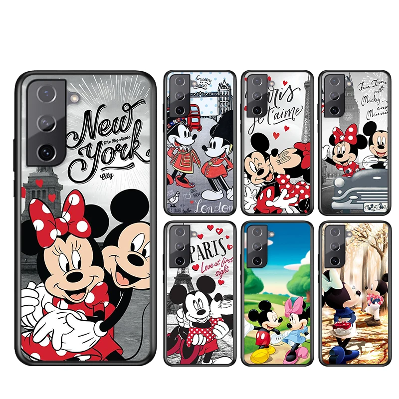 

For Samsung Galaxy S21 S20 FE S22 Ultra Pro Lite S10 5G S10E S9 S8 Plus Soft Cover Mickey Minne Have Fun Black Phone Case