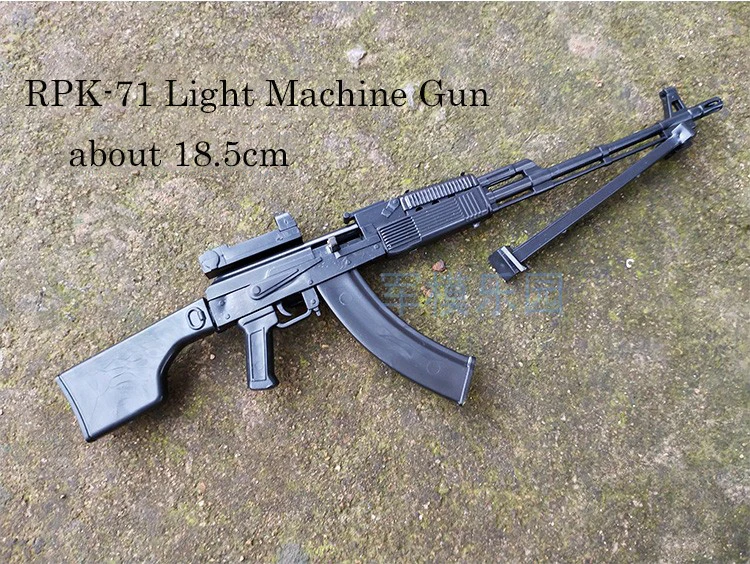 01 RPK-74 1:6 Сборная модель пулемета 4-го поколения 1/6 Штурмовая винтовка светильник пулемет AK47 солдатское оружие пластиковая Сборка игрушки для мальчиков - Цвет: 01 RPK-74