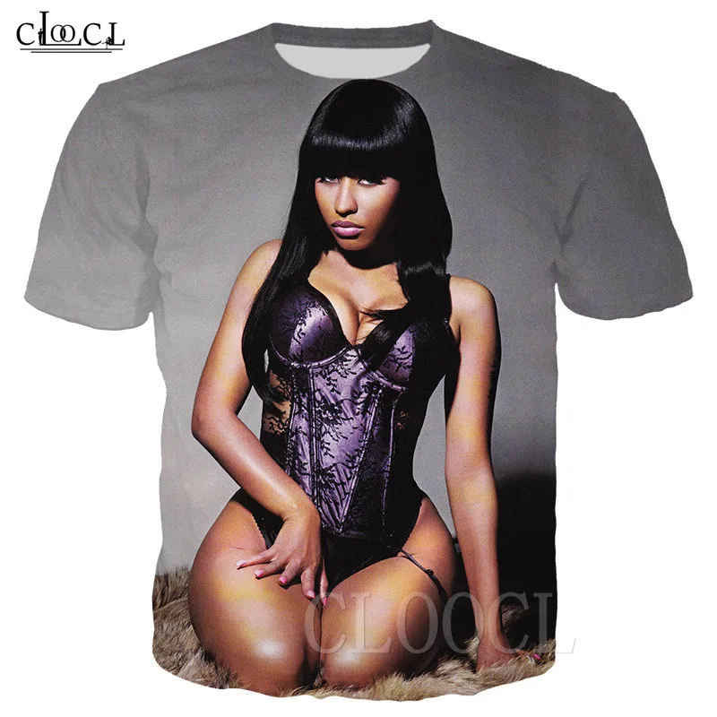 

New Summer Men Women T-shirts Fashion Sweatshirts 3D Print Sexy Singer Nicki Minaj T Shirts Short Sleeve O-Neck Tshirt Pullovers