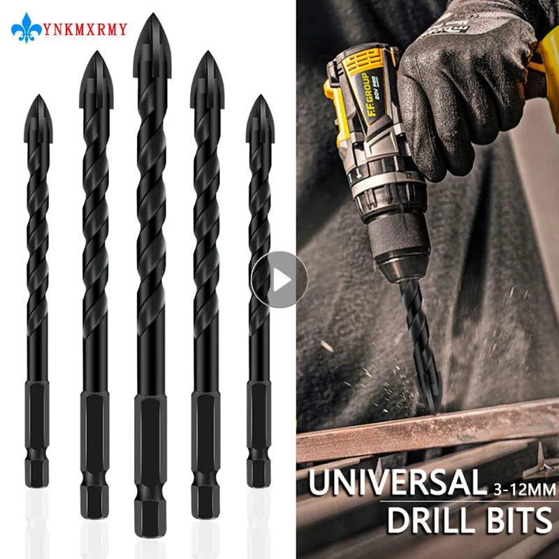 

3-12mm Multifunctional Drill Bit Universal Drilling Tool Cemented Carbide Drill Bit Wall Hole Opening Power Tools Accessories