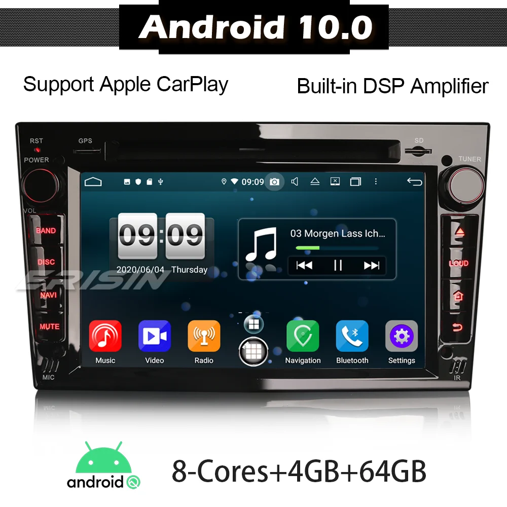 Автомагнитола 2 Din на Android 10 для Opel Vauxhall Corsa Vectra Zafira DSP Carplay OBD2 CD DVD Wi Fi