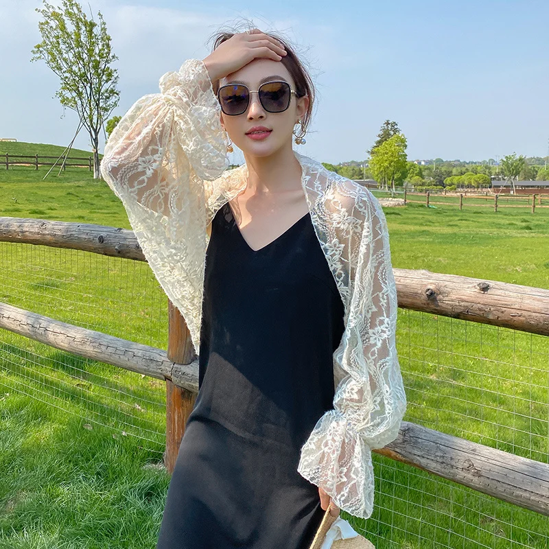 

Black White Beige Lace Ladies Wedding Party Long Sleeves Cape Jacket Shrugs For Women Bolero Evening Formal Prom Dress Shawl