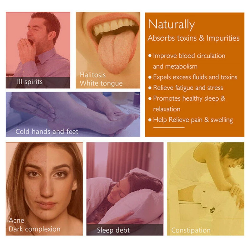 10 шт. пластырь для ног натуральный Детокс детоксикация отек сна похудения