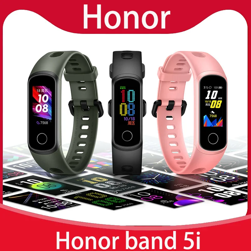 

Original Honor Band 5i Smart Wristband honor smart watch sleep swimming sport tracker SpO2 Blood Oxygen for Redmi