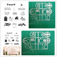 christmas little treats metal cutting die and stamps diy scrapbooking stampphoto album decorative embossing diy paper cards