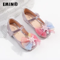 girls rainbow bow sequin sandals 2021 spring and autumn new soft bottom fashion princess shoes