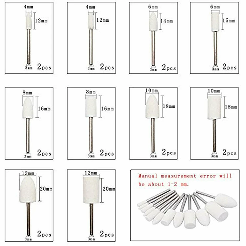 

Glass Grinding heads Polisher Rotary tools Wool Buffing Mandrel Polishing Kit