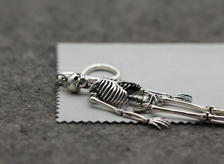 Мужской брелок S925 из стерлингового серебра индивидуальный классический в стиле