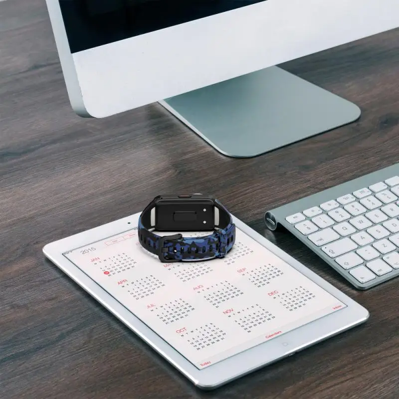 Ремешок силиконовый для Huawei 6/Honor Band6 Band сменный Браслет с принтом honor | Электроника