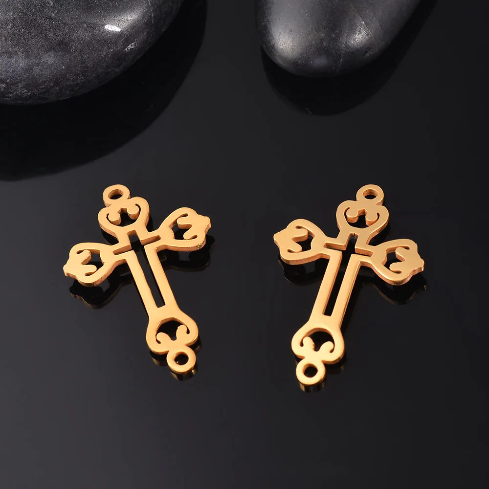 3 шт из нержавеющей стали кросс-подвесные прелести ювелирные аксессуары DIY бирки