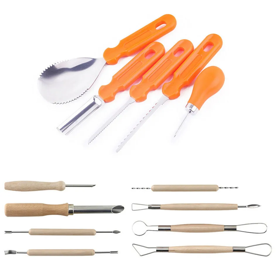 

VOGVIGO 14PCS Pumpkin Carving Tool Set Professional Lanterns Maker Stainless Steel Halloween Celebrating with Bag Halloween Tool