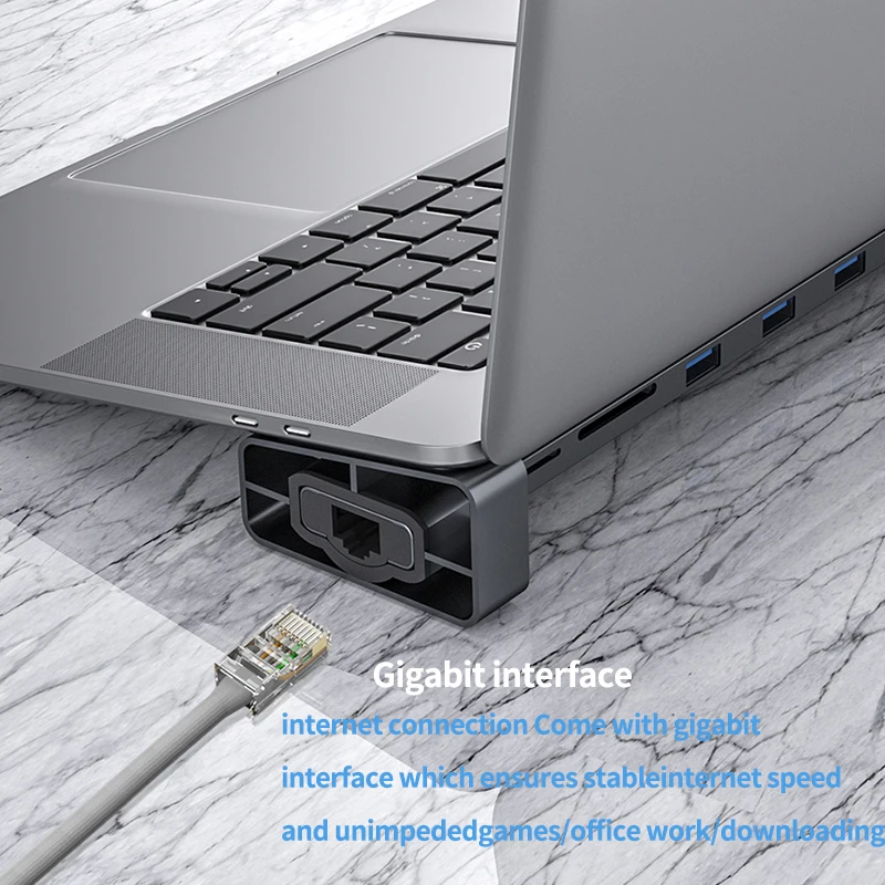 9 в 1 Type C HUB to 3 0 USB SD/TF Card Reader Dual HDMI 4K RJ45 usb хаб для MacBook аксессуары разветвитель
