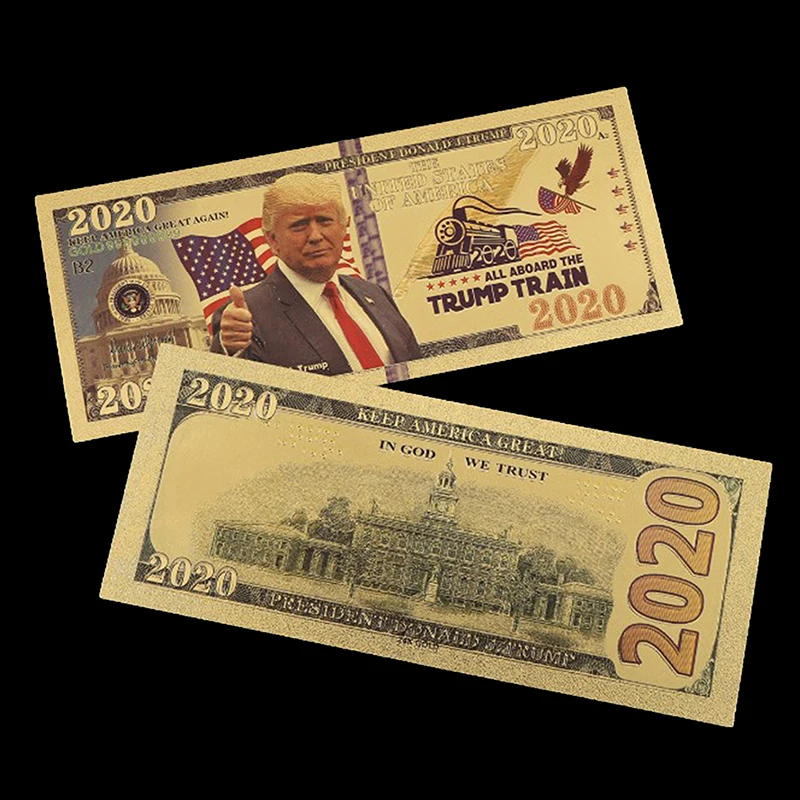 

Trump 24K Gold Plated Dollars Antique Plated Commemorative Realistic Banknotes
