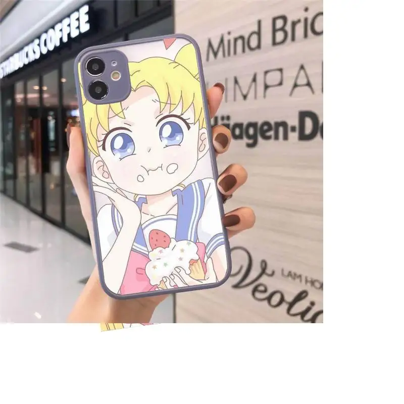 

Japan Anime Sailor Moon Princess Phone Case Matte For iPhone 12 Mini 11 Pro XR XS Max 7 8 Plus X Hard PC Back Cover