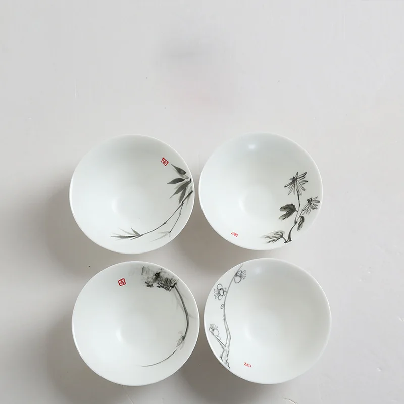 Бамбуковый Тип чашки керамическая чашка кунг фу ручная роспись индивидуальная