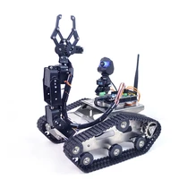 mechanical arm wifi bluetooth video intelligent programming robot kit crawler tank car free mechanical arm l298p high power