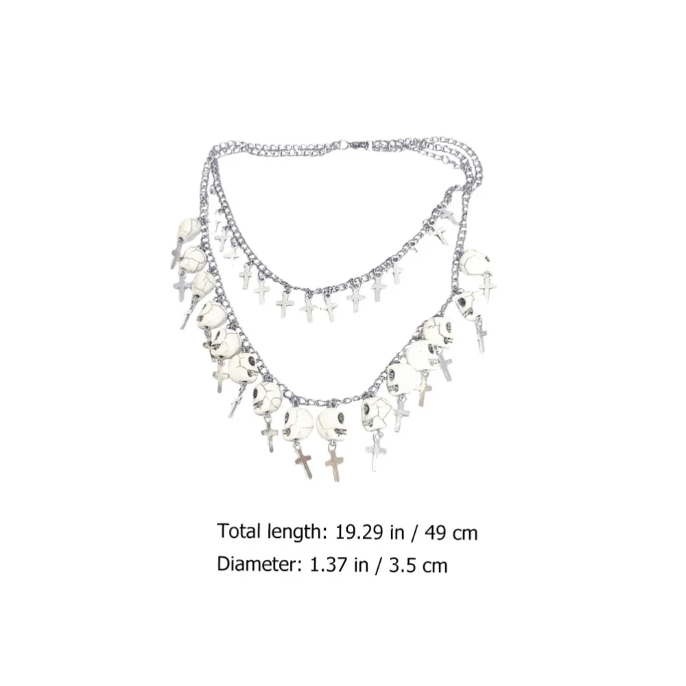 

1pc Punk Style Dual Layer Necklace Pendant Necklace Necklace