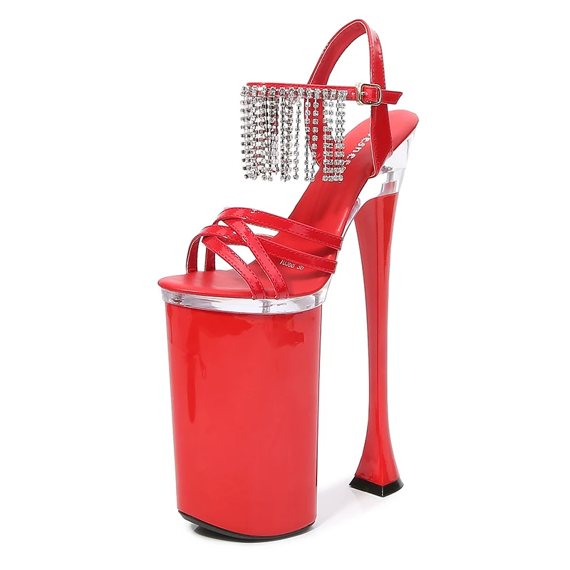 

2021 new fashion nightclub pole dancer sandals authentic women's shoes sexy 26CM super high heels size 3-11 12 BBZAI